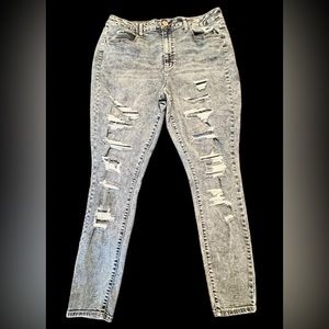 SO Goods For Life Women’s Distressed Denim High Rise Jeggings SZ 17/33W